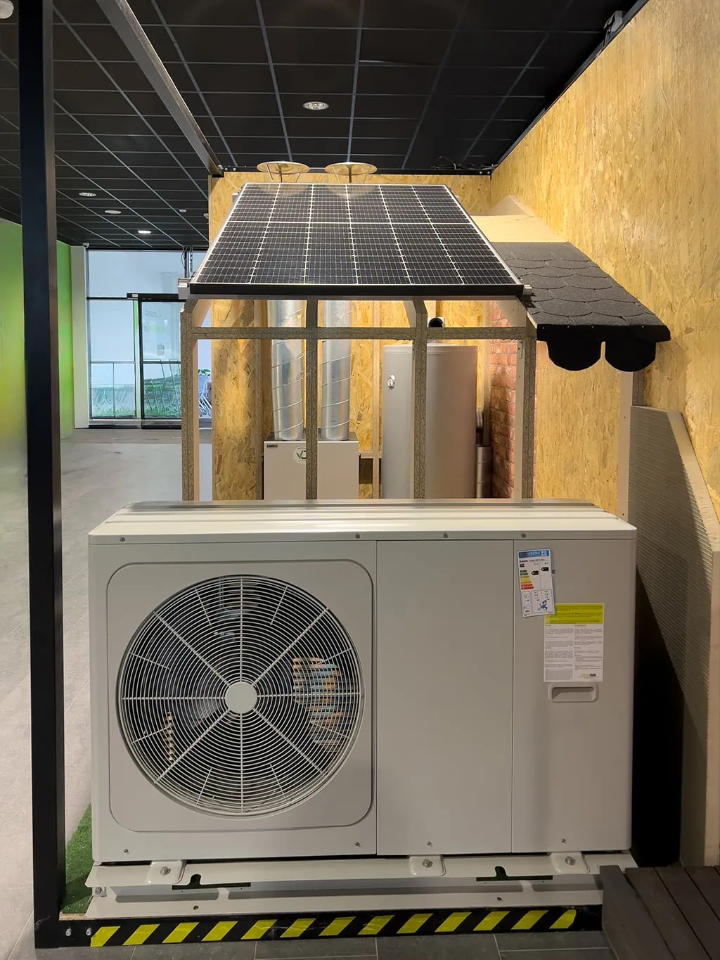 solar panels air source het pump integration